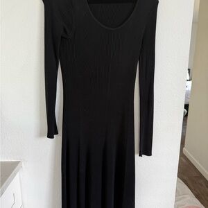 Elegant Black Long Sleeve Dress